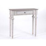 Console - amadeus - patine vieillie - 80 cm - bois de bayure et bois mdf