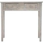 Console charme bois blanchi l80cm - atmosphera createur dinterieur
