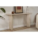 Console cercino dmora en bois m�lamin� marbre blanc 150x35x75h cm