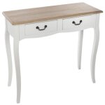 Console dco 2 tiroirs chrysta atmosphera - blanc