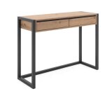 Finori table console denver 44 chne artisanal et gris anthracite 441179
