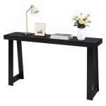 Console d?entr�e 140 cm de long - vevor - table console moderne table dappoint rectangulaire en bois ...