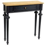 Console dentre amadeus - new legend - 1 tiroir - bois et mdf - noir - 80x25x80cm