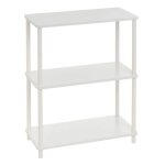 Console �tag�re meuble dentr�e de 3 niveaux coloris blanc - longueur 60 x largeur 30 x hauteur 76 cm