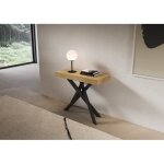 Console extensible 90x40 / 196 cm libo small ch�ne nature cadre anthracite
