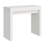Console extensible blanche 8 personnes 40  196 cm ribo 2 pieds
