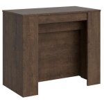 Console extensible bois fonc 14 personnes 48  296 cm voary