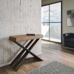 Console extensible - diago - premium - noyer - 300 cm - 10 places