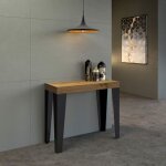 Console extensible - flame premium - ch�ne naturel - blanc