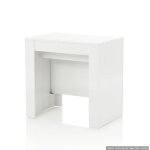 Console extensible - glam - blanc brillant - mlamine - 78x785 cm - 4 extensions