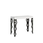Console extensible karamay small blanc - enfant - 10 places - contemporain - design - bois massif