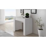 Console extensible vaelis dmora bois m�lamin� blanc 90x237x766h cm