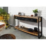 Console - fer et bois massif recycl� laqu� (multicolore) - industrial #42
