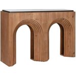 Console - home esprit - multicolore - verre sapin - 122 x 30 x 80 cm - meuble d?entre