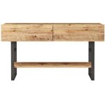 Console imitation bois et mtal atlantic