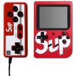 Console de jeu portable sup x game box 400 rouge avec manette - batterie int�gr�e de 800 mah