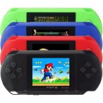 Console de jeu vido de poche pxp3 16 bits + chargeur pour enfants - noir