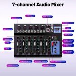 Console de mixage audio 7 canaux dj