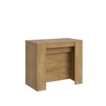 Console murale extensible - venus - ch�ne nature - 90 cm - 14 places - contemporain