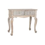 Console - naturel - blanc - bois de manguier - 91 x 42 x 81 cm Console - naturel - blanc - bois de manguier - 91 x 42 x 81 cm