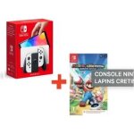 Console portable - nintendo - switch oled - mario lapins crétins - 64 go - hdmi - blanc Console portable - nintendo - switch oled - mario lapins crétins - 64 go - hdmi - blanc