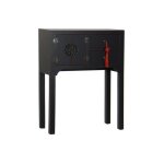 Meuble d?entre - non spcifi - console - noir rouge - sapin et mdf - 2 tiroirs 1 porte