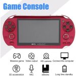 Console psp rouge - sony - cran 43 pouces - 300 jeux intgrs