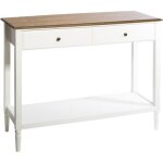 Console solen bois blanc l110cm - atmosphera createur dinterieur