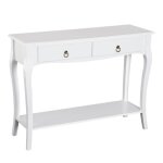 Console style table de drapier no - rtro multi - rangements 100l x 33l x 76h cm blanc 82 100x33x76cm ...
