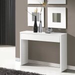 Console table d?entre 1 tiroir 76x100x30 blanc - imperial relax - meuble d?entre - contemporain - design ...