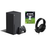 Console xbox series x 1to noir + fc 25 + casque gaming turtle beach recon 200 gen 2