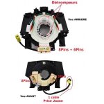 Contacteur tournant airbag pour volant pour nissan qashqai + 2 2. 0 dci 150 traction integrale 02 - 2007 ... Contacteur tournant airbag pour volant pour nissan qashqai + 2 2. 0 dci 150 traction integrale 02 - 2007 ...