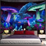 Conte de f�es tapisserie de champignon de r�ve tapis psych�d�lique boh�me d�cor de maison de chambre ...
