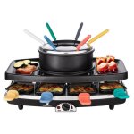 Continental edison cerfg86b appareil à raclette et fondue 8 personnes - noir Continental edison cerfg86b appareil à raclette et fondue 8 personnes - noir