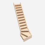 Contremarches pour escalier de meunier normandie 1 - 4 tournant en sapin