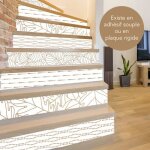 Lot de 4 contremarches mod�le leaf - 20 cm x 1 m - plaque rigide pvc 1 mm - adzif. biz