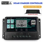 Contrleur de charge solaire mppt 12v 24v rgulateur de batterie de panneau solaire 2 ports usb