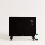 Convecteur lectrique - create - warm crystal 1500w - verre - wifi - noir