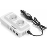 Convertisseur 12v 220v 230v 200w prise allume cigare transformateur de tension 4 ports usb et 2 prises ...
