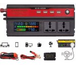 Convertisseur 12v à 220v - marque - 5000w - 4 ports usb - Écran lcd - ventilateur intégré Convertisseur 12v à 220v - marque - 5000w - 4 ports usb - Écran lcd - ventilateur intégré