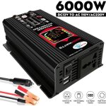 Convertisseur 12v à 220v - marque - modèle - 6000w - 2 usb - noir Convertisseur 12v à 220v - marque - modèle - 6000w - 2 usb - noir