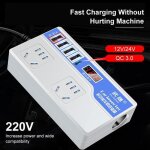 Convertisseur 12v / 24v à 220v 2000w onde pur sinus avec 4 usb et affichage à led - onduleur de voitureblanc ... Convertisseur 12v / 24v à 220v 2000w onde pur sinus avec 4 usb et affichage à led - onduleur de voitureblanc ...
