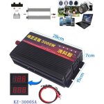 Convertisseur 3000w - onduleur - dc 12v à 220v ac - pur sinus - Écran lcd - idéal camping / bateau Convertisseur 3000w - onduleur - dc 12v à 220v ac - pur sinus - Écran lcd - idéal camping / bateau