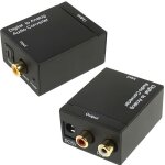 Convertisseur audio numérique coaxial toslink vers analogique rca (noir) Convertisseur audio numérique coaxial toslink vers analogique rca (noir)