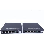 Convertisseur fibre ethernet fibre optique sc monomode (4 x 4 ports rj45)