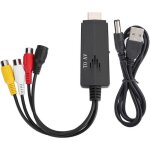 Convertisseur hdmi vers rca cble adaptateur de convertisseur hd 1080p mle  femelle pour tv vhs magntoscope ...