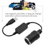 Convertisseur de prise dallume - cigare - duo - usb vers 12v - noir - universel - pratique Convertisseur de prise dallume - cigare - duo - usb vers 12v - noir - universel - pratique
