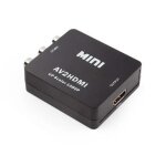 Convertisseur rca cvbs av vers hdmi 1080p pour ps3 lecteur blu - ray vcr dvd hdtv - c0425a - noir