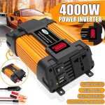 Convertisseur de tension 4000w - okz - dc 12v � 220v - double chargeur usb 4. 2a - affichage puissance ...