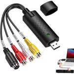 Convertisseur vhs vers num�rique video grabber usb 2. 0 carte de capture vid�o audio hi8 vhs vers dvd ...